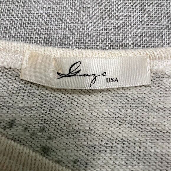 Gaze USA Knit Top Women Small‎ Floral Lightweight Knit Boho Art Teacher - Picture 2 of 5